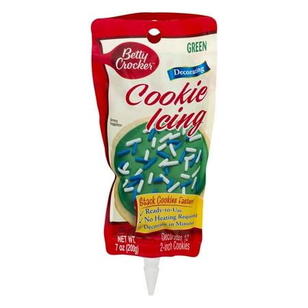 Betty Crocker Green Cookie Icing, 7oz - Walmart.com