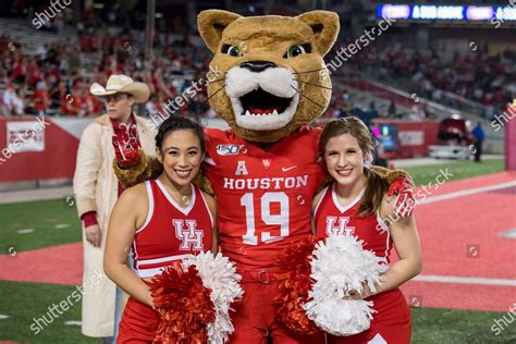 Houston Cougars Mascot Shasta Poses Cheerleaders Editorial Stock Photo ...