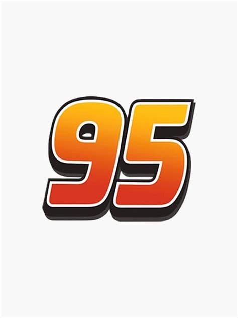 "Lightning McQueen Cars 95 " Sticker for Sale by Oashleym | Redbubble