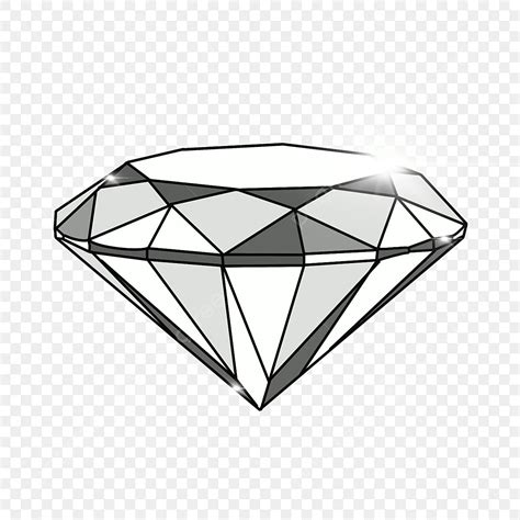 Blanc Cassé Diamants Délicats Illustration Dessin Animé, Clipart De Gemme, Blanc, Diamants ...