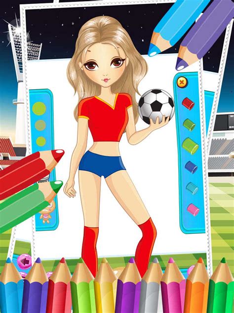 App Shopper: Pretty Girl Fashion Sport Coloring World - Paint And Draw Football For Kids Game ...