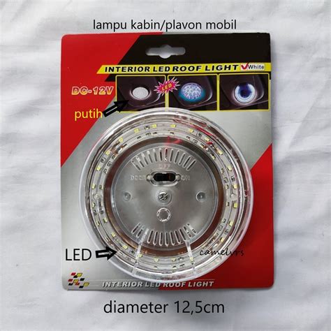 Jual Lampu kabin plavon bulat LED Interior Led Roof Light Semua Mobil ...