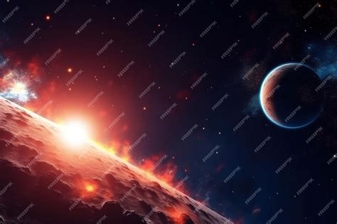 Premium AI Image | Outer space landscape background Galaxy wallpaper