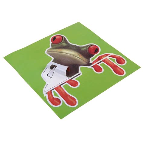 Funny Cute Green 3D Frog Car stickers Truck Window Door Vinyl Decal ...