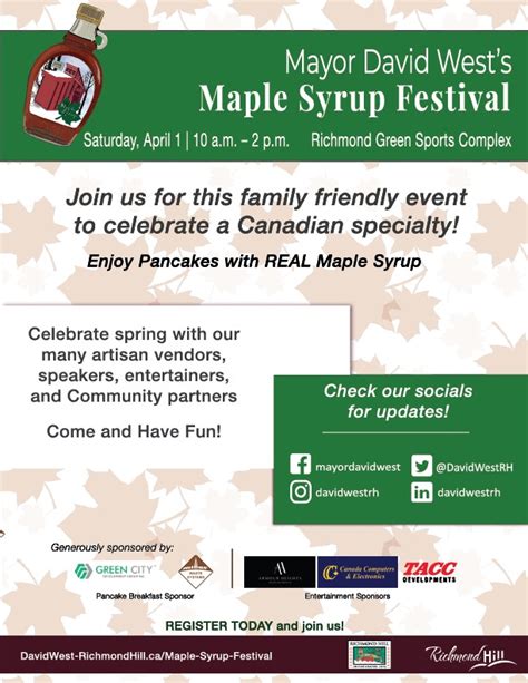 Mayor West’s Maple Syrup Festival – Richmond Hill Historical Society