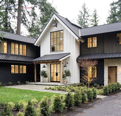 #boardandbattensiding | Modern farmhouse exterior, Board and batten exterior, House exterior