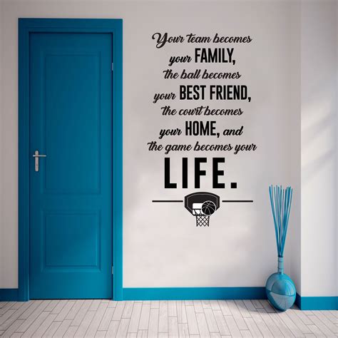 Your Team Becomes Your Family Wall Sticker Decal | Sports Motivational ...