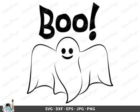 Boo Ghost SVG Halloween Clip Art Vector Halloween Clipart - Etsy