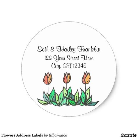 Flowers Address Labels | Zazzle.com | Address sticker design, Address stickers, Rectangular ...