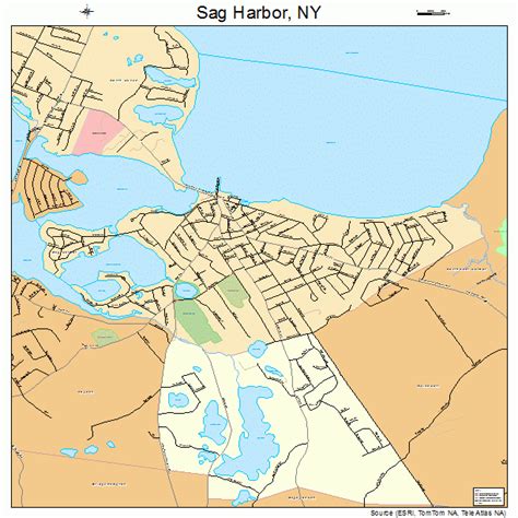 Sag Harbor New York Street Map 3664485