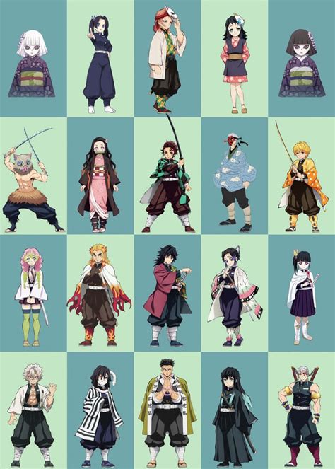 Download Stunning Demon Slayer Characters Group Image Wallpaper | Wallpapers.com