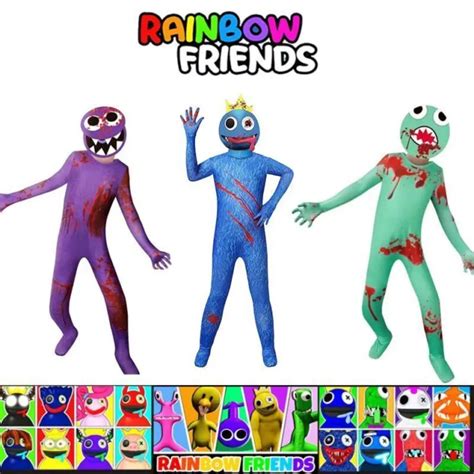 ROBLOX RAINBOW FRIENDS Cosplay Costume Kids Adult Jumpsuit Mask Suit ...