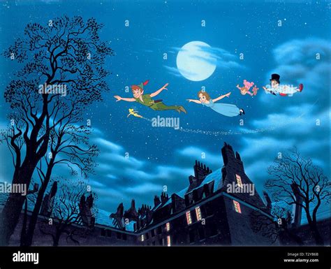 TINKERBELL, PETER PAN, WENDY, MICHAEL, JOHN, PETER PAN, 1953 Stock Photo - Alamy