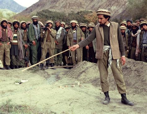 Commander Ahmad Shah Massoud also known as the Lion of Panjshir giving ...