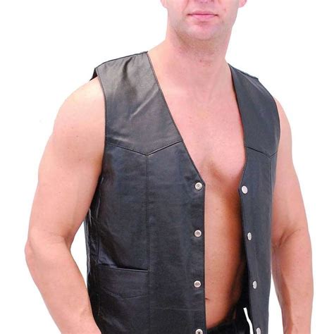 Patch Leather Vest #VM551P - Jamin Leather™