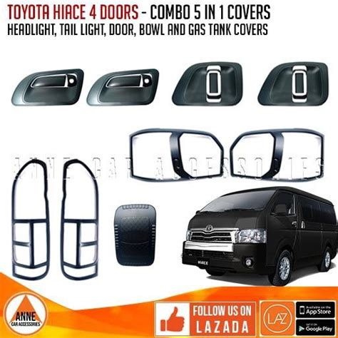 Toyota hiace gl grandia / super grandia garnish cover set black 2014 ...