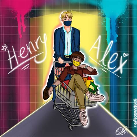 Holaa hace poco leí Rojo,blanco y sangre azul asi que quise hacer un fanart de Alex y Henry Cute ...