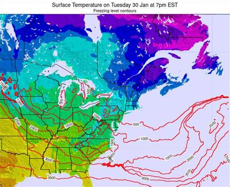 Rhode-Island Surface Temperature on Sunday 25 Apr at 2pm EDT