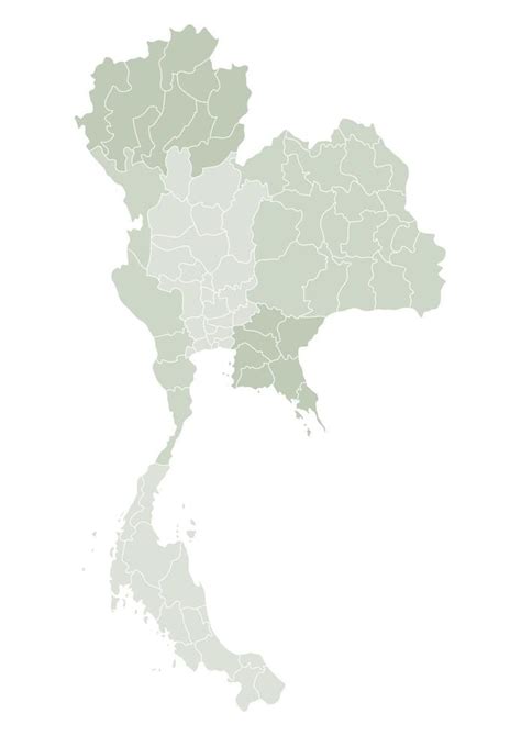 Thailand map with the administration of regions and provinces map ...