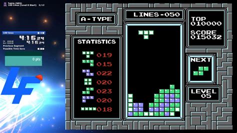 Speedrun Tetris NES 100 lines 7min44 - YouTube