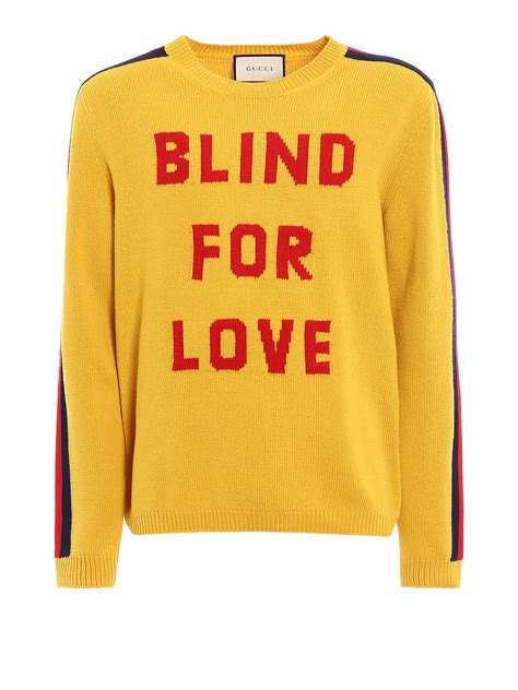 Crew necks Gucci - Blind for Love intarsia sweater - 496683X9I797566