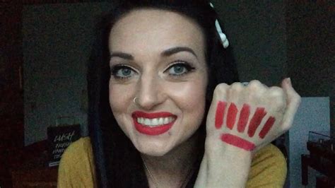 Top 5 Favorite Red Lipsticks (Lip Swatches) - YouTube