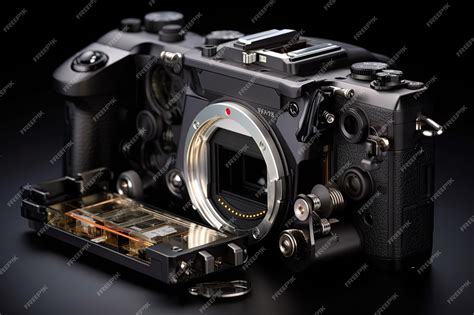 Premium Photo | A nikon camera with a battery compartment in it