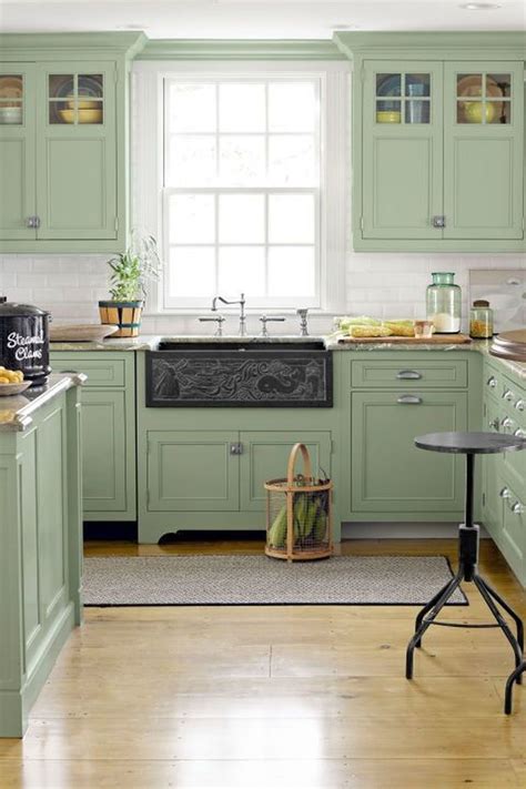 Beautiful and Cozy Green Kitchen Ideas 21 – Topdesigns.info | Green ...