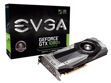 EVGA Nvidia GTX 1080 Ti Founders Edition 11GB GDDR5X Graphics Card - Ebuyer