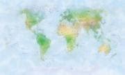 World Map Watercolor Digital Art by Michael Tompsett