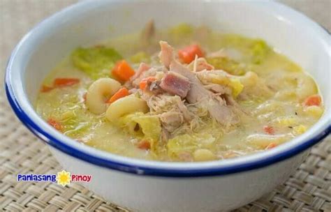 Pinoy Chicken Sopas - Panlasang Pinoy