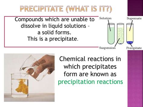 Precipitation reactions