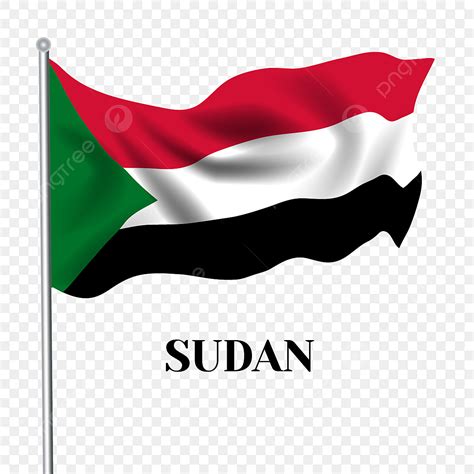 Sudan Clipart PNG Images, Hand Drawn Cartoon Sudan Flag, Sudan National ...