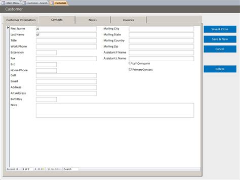 Microsoft Access Invoice Database Template – PARAHYENA