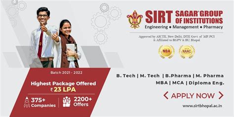 Admission Open at Best Engineering College in Central India | SIRT Bhopal