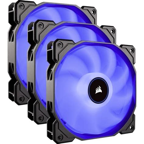 Corsair AF120 Blue LED High Airflow Static Pressure Fan 120mm - 3 Pack ...