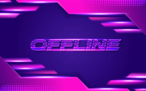 Premium Vector | Offline twitch banner background