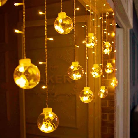 Big Globe Ball Indoor Window Christmas Curtain Light 3M 120 LED Wedding ...