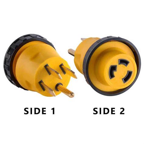 RV Power Cord Plug Adapter 50 amp Male to 30 amp Twist Lock Female