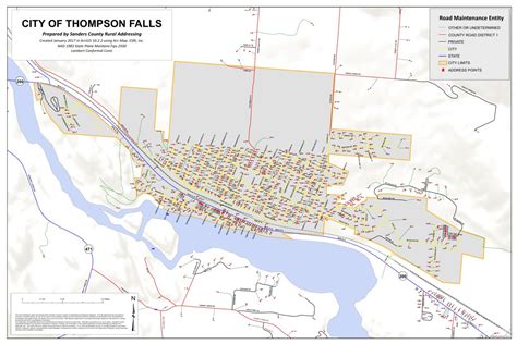 Thompson Falls Montana Map - Tourist Map Of English