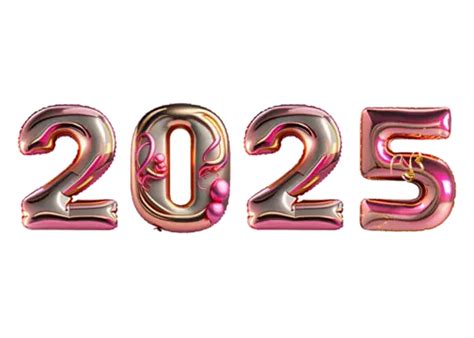 3d Golden Numbers 2025 PNG Transparent Images Free Download | Vector ...