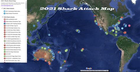 2021 Shark Attack Map • Tracking Sharks