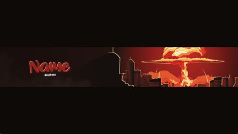 Free Explosion YouTube Banner Template | 5ergiveaways