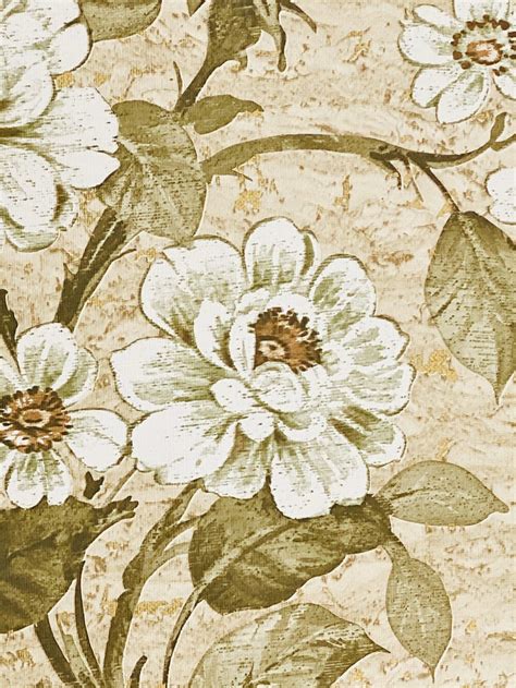 Vintage Wallpapers - Online Shop | Vintage Green Floral Wallpaper On…