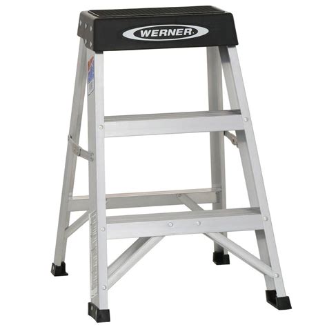 Werner 2 ft. Aluminum Step Ladder with 300 lb. Load Capacity Type IA ...