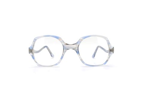 Clear Square Blue Vintage Glasses Frame – Ed & Sarna Vintage Eyewear