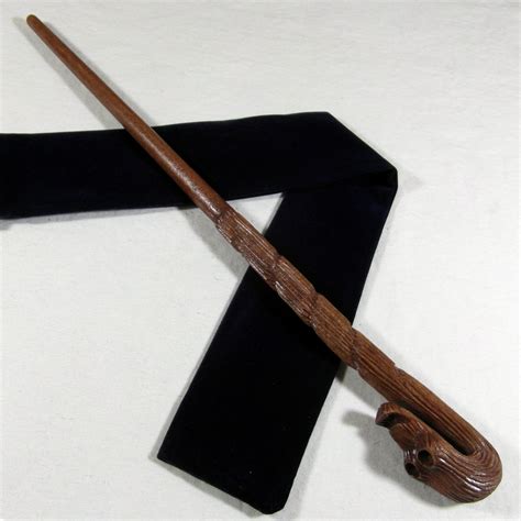 14" Antonin Dolohov Hand Carved Mahogany Wood Magic Wand, Wiccan Wand Crafter