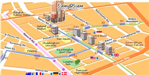 Map of Siam@Siam Design Hotel & Spa - Patumwan - Bangkok