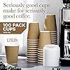 Amazon.com: Disposable Paper Coffee Cups With Lids 12 oz (100 Pack) - Ripple Wall Insulated ...