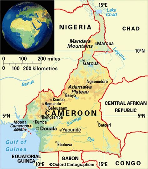 this is cameroon in the map bors with so many others country | Africa ...